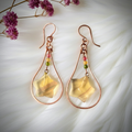 Fluorite Star Earrings with Rainbow Tourmaline