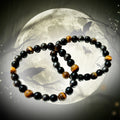 Triple Protection, Tiger Eye and Obsidian Bracelets