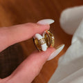 2-in-1 Reversible Enamel C-Hoop Earrings - Handcrafted S925 Silver 18K Gold Plated Huggies