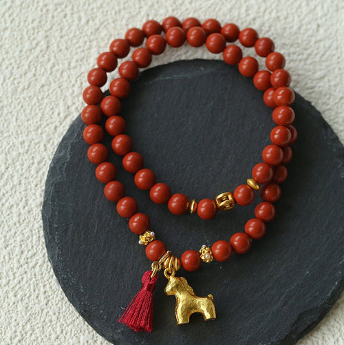 2026 Lucky Horse Red Stone Bracelet