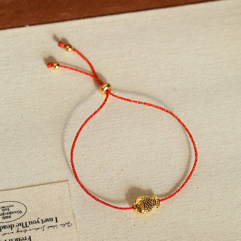 2026 Lucky Koi Red Spinel Red String Bracelet