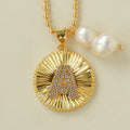 26 Initial Coin Pearl Long Necklace