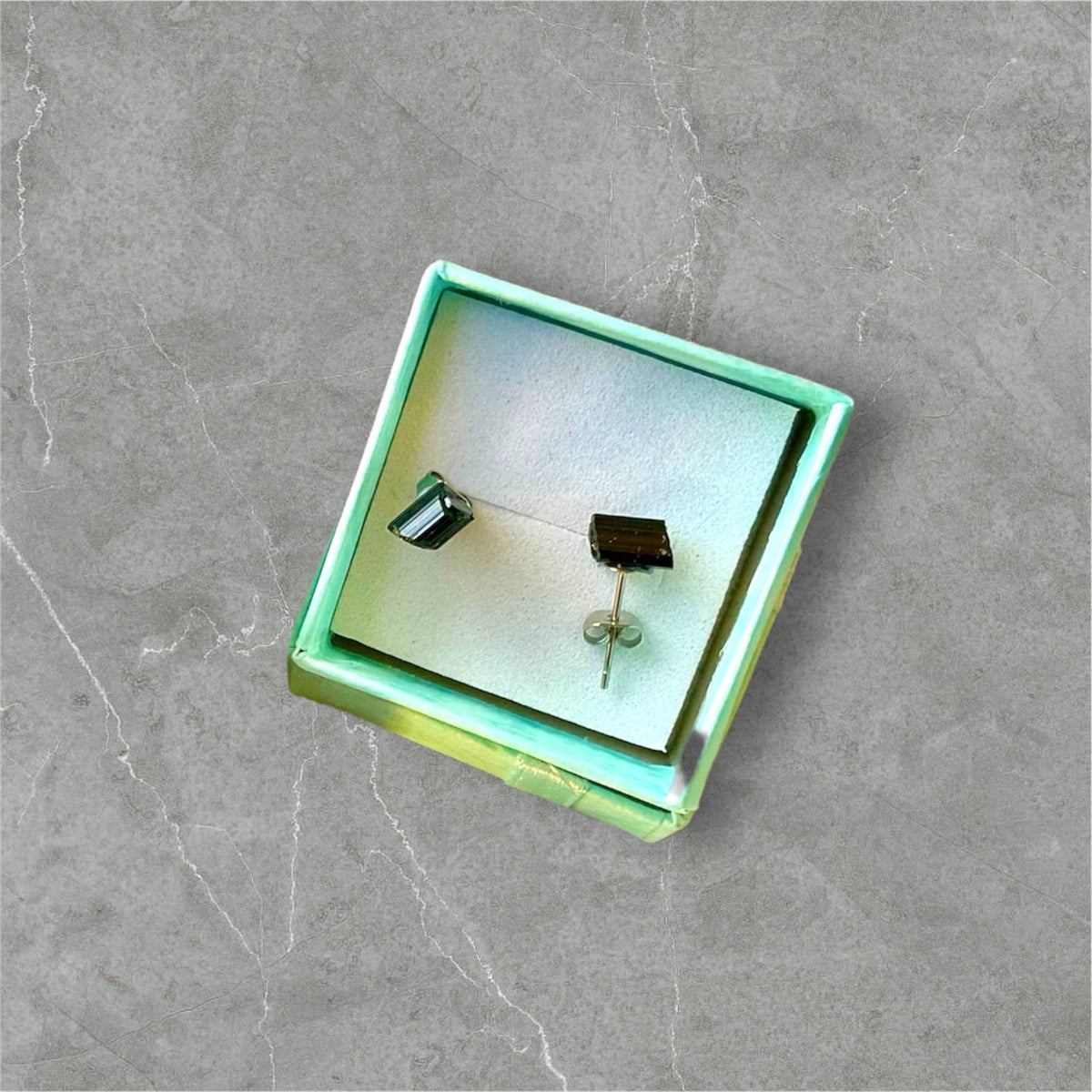 Black Tourmaline Stud Earrings