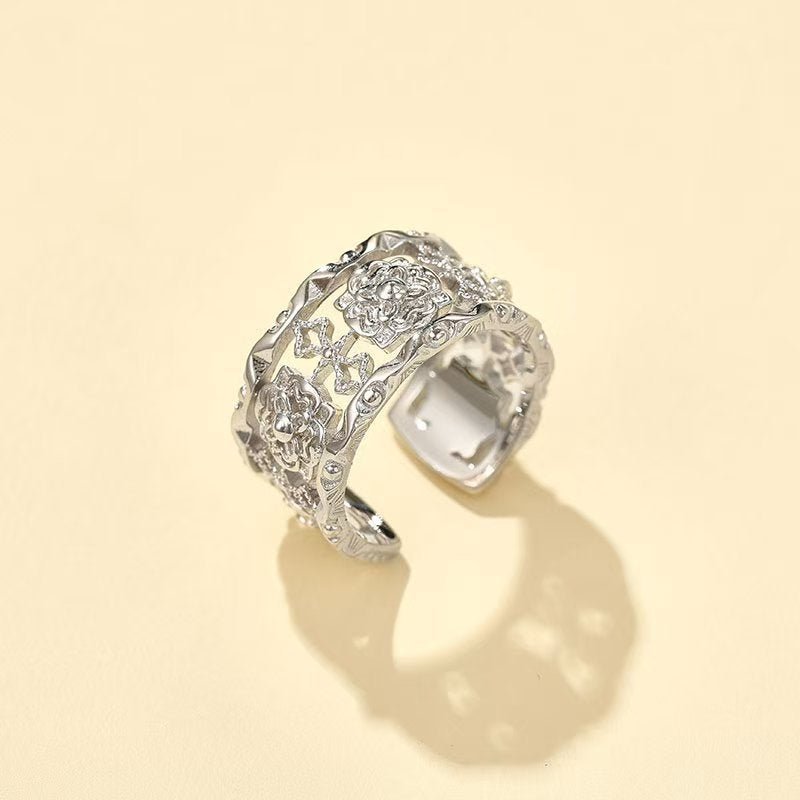 925 Silver Floral Filigree Ring