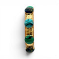 Blair Antique Gold Stretch Bracelet With Malachite, Lapis, And Turquoise Resin Stones
