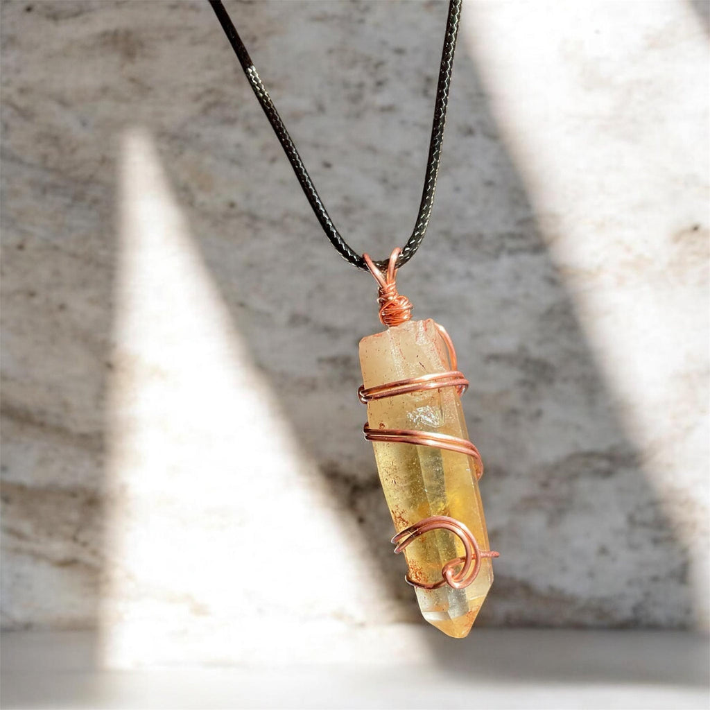 Himalayan Lemurian Citrine Points Wire Wrapped Pendants✨