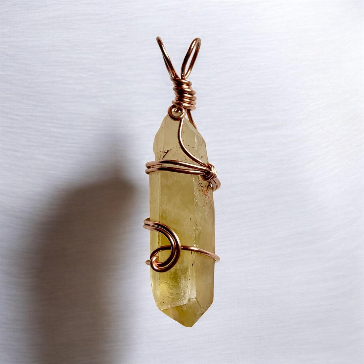 Himalayan Lemurian Citrine Points Wire Wrapped Pendants✨