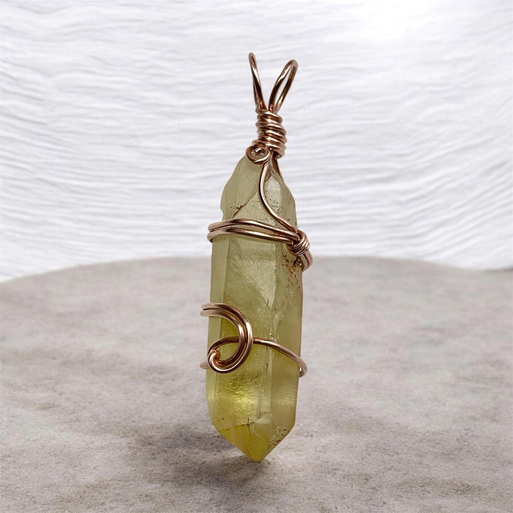 Himalayan Lemurian Citrine Points Wire Wrapped Pendants✨