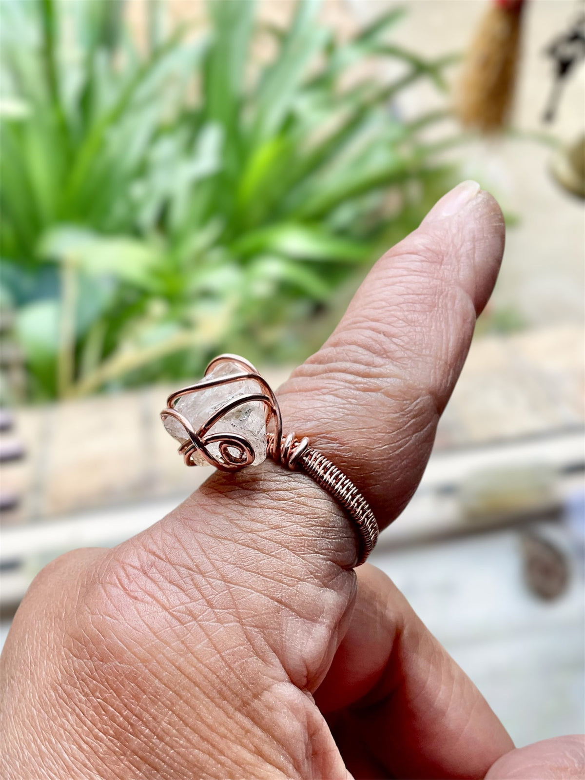 Peach Topaz Handcrafted Ring