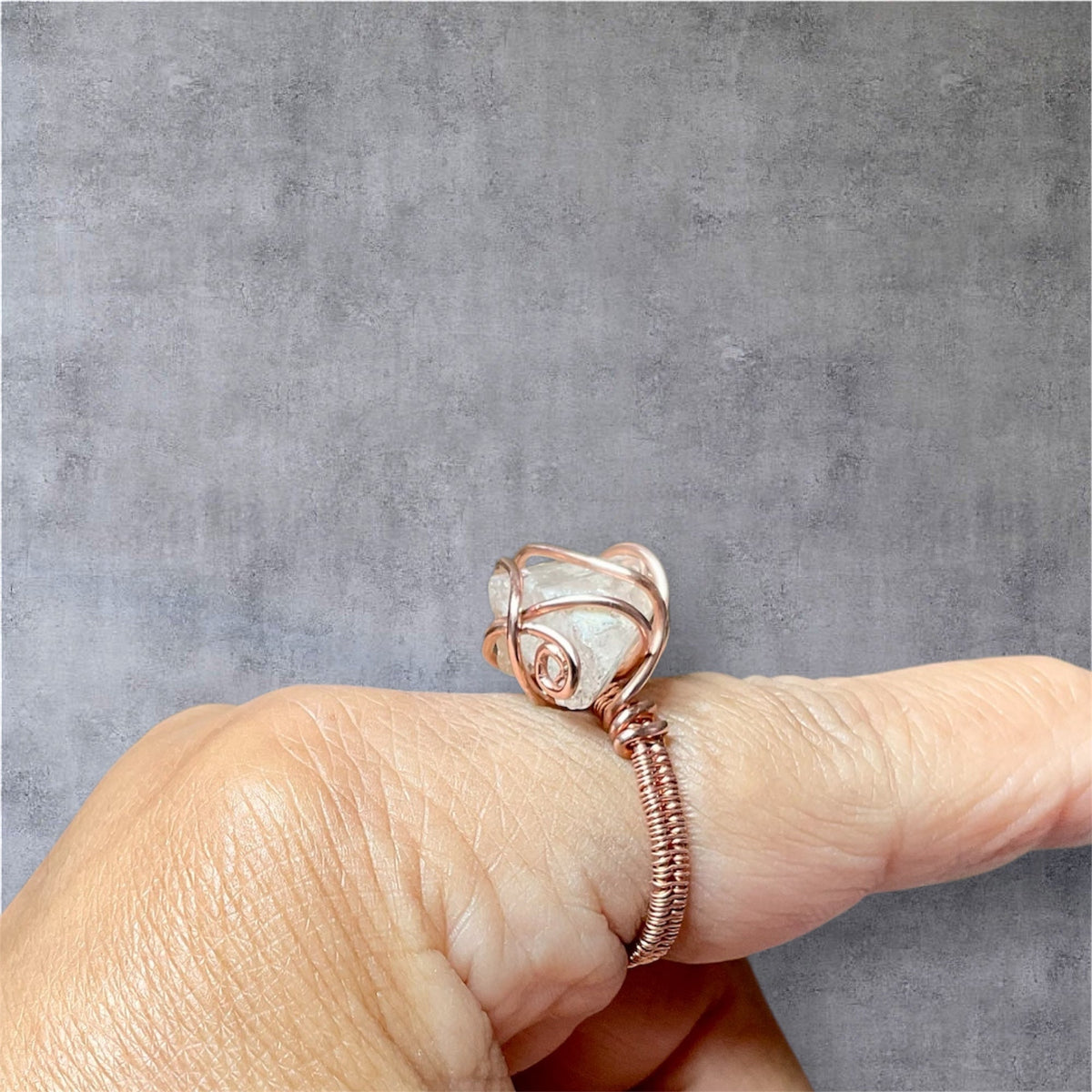 Peach Topaz Handcrafted Ring