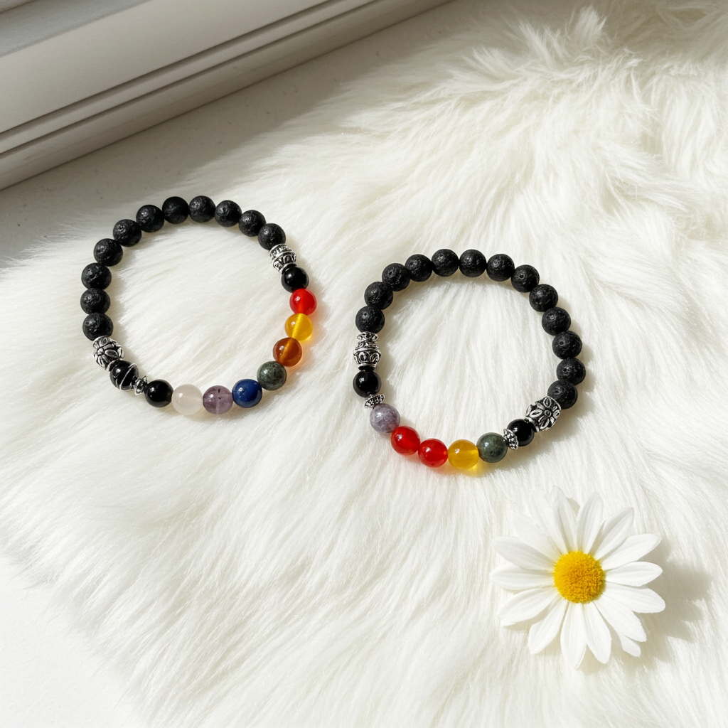 Chakra Aromatherapy Stretch Bracelets – Align • Empower • Ground