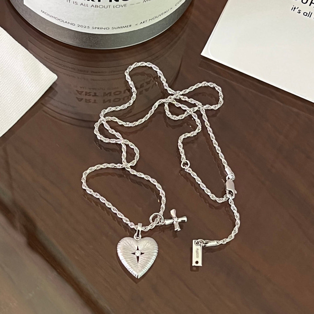 “Forever Imprinted” Heart Necklace – 925 Sterling Silver